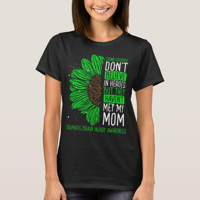 Traumatisk medvetenhet om hjärnskada Ribbon Mamma T Shirt (Framsida)
