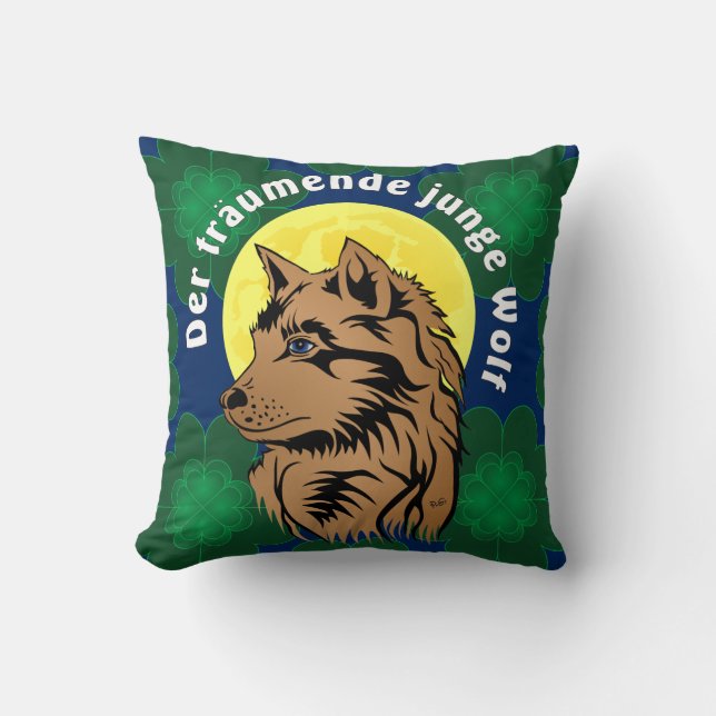 träumender Wolfswelpe Kudde (Framsida)