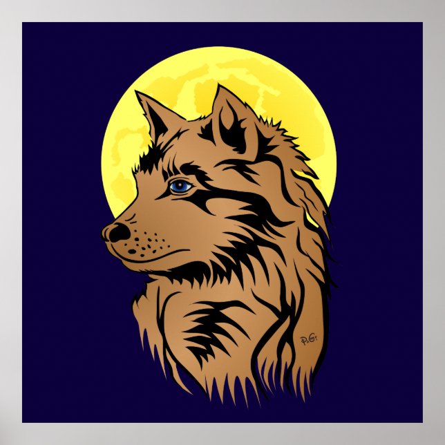 träumender Wolfswelpe Poster (Framsidan)