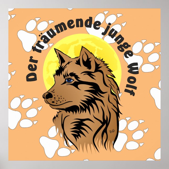 träumender Wolfswelpe Poster (Framsidan)