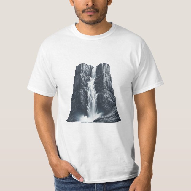 Traumhafter Wasserfall T Shirt (Framsida)