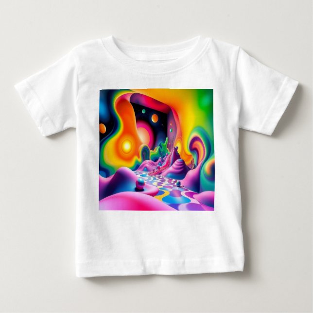  Traumplanet der Farben – Jenseits der Realität T Shirt (Framsida)