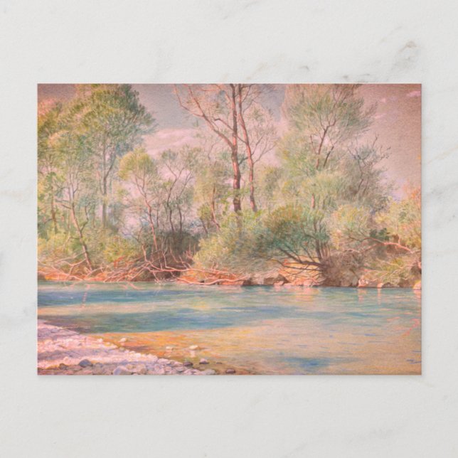 Traunstein River på väg till Empfig, Bayern: Vykort (Framsida)