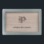 Träutopemall i monogrammallen Distress Text Namn<br><div class="desc">Träutseendemonogrammallen Distress Text Namn Elegant Rektangel Bälte Buckle.</div>