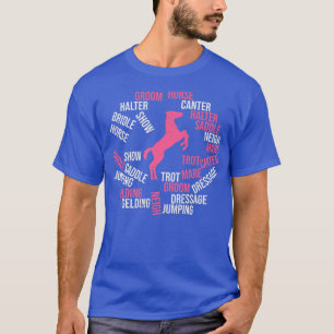 Trav Trab Stallback Dressage Häst Ridning H T Shirt