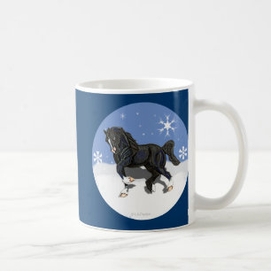 Trava den svart walesiska Cobponnyhingsten Kaffemugg