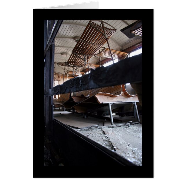 Träväggar för personbilar som avlägsnats Le Mastro Hälsningskort (Framsidan)