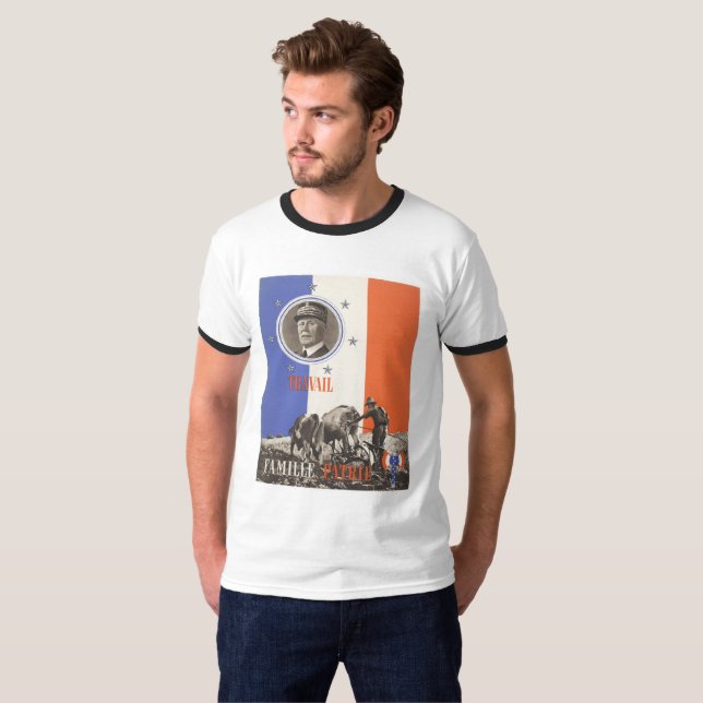 Travail Famille Patrie T Shirt (Hel framsida)