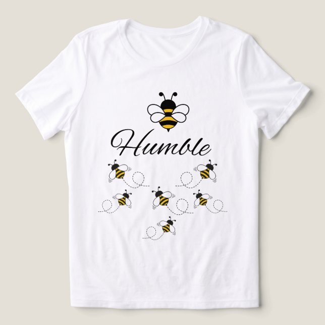 TRAVANDE BIN ÖDMJUK SVART GUL VÅR KVINNOR T SHIRT (Design Framsida)