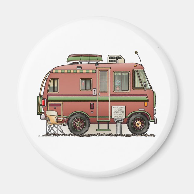 Travco Motor Home Camper RV Magnet (Framsidan)