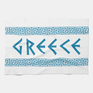 trave för grek för symbol för namn för text f kökshandduk