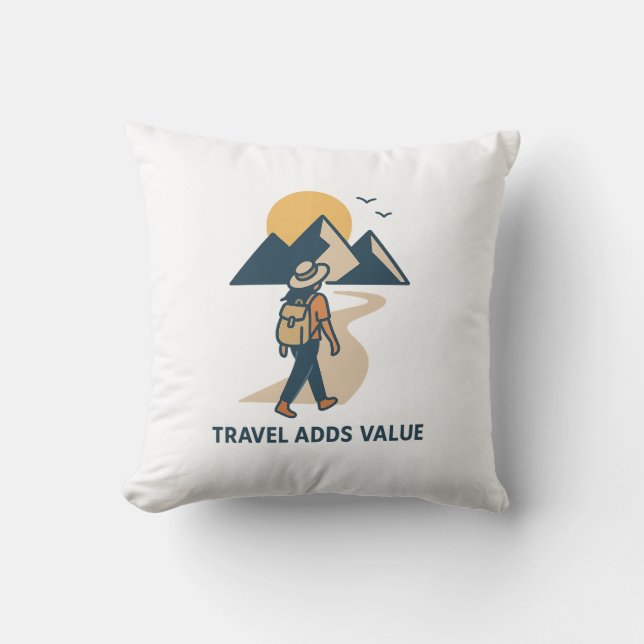 Travel adds value kudde (Framsida)