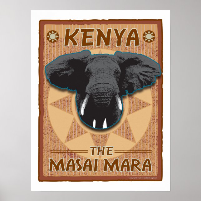 TRAVEL-Afrika-Kenya Poster (Framsidan)