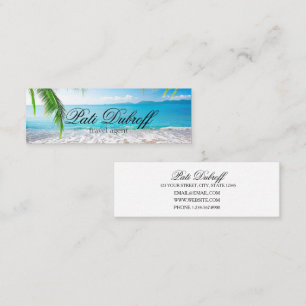 Travel Agent Consultant Photo Collage Mini Visitkort