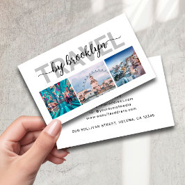 Travel Agent Consultant Photo Collage Visitkort