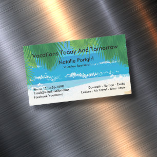 Travel Agent Specialist Affärskort Magnet