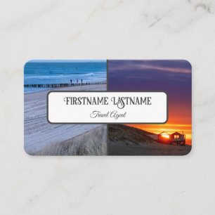 Travel agent sunset himlar-strandfoton QR-kod Visitkort