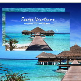 Travel Agent, Vacation, Tropical, Worldwide Visitkort