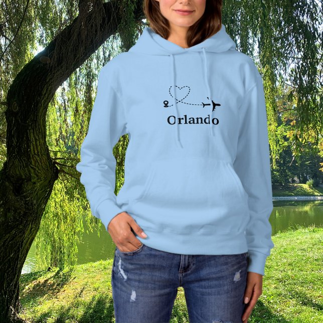 Travel Airplane Heart Contrail and Custom Location T Shirt (Skapare uppladdad)