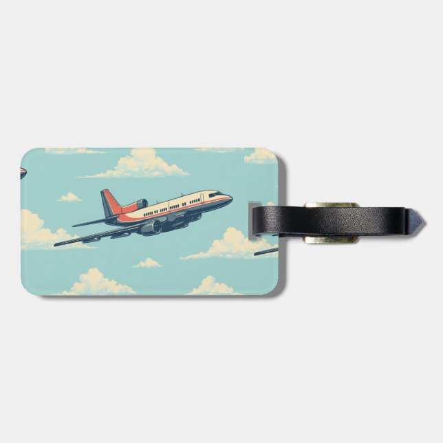 Travel Airplane Luggage Tag Bagagebricka (Baksida Vågrät)