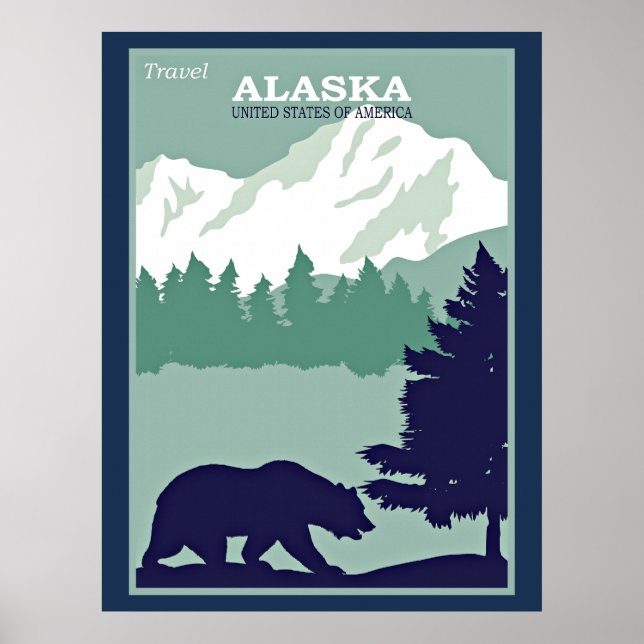 Travel Alaska Poster (Framsidan)