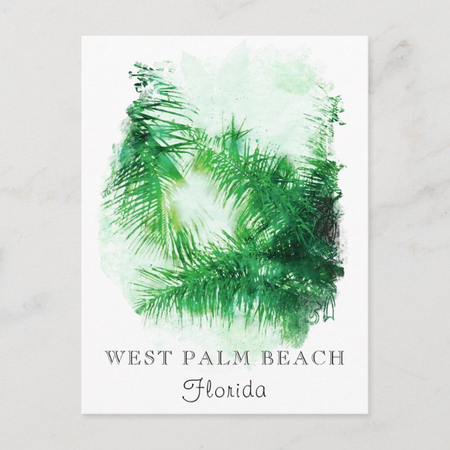 *~* Travel AP25 Personalisera Tropical Handflatan  Vykort (Framsida)