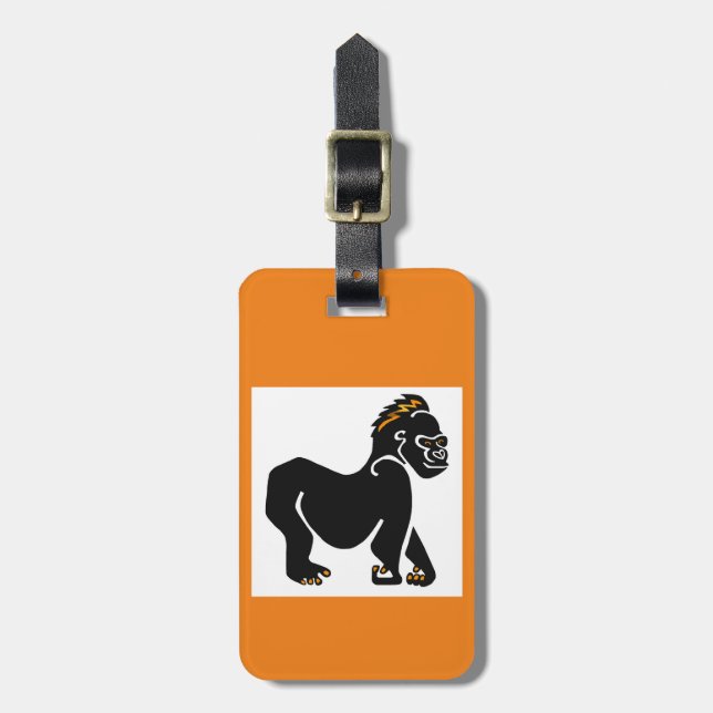 Travel - Ape GORILLA - Primat - Wildlife -Orange Bagagebricka (Vertikal Framsida)