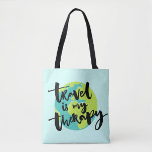 Travel är min terapi tygkasse