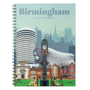 Travel Art Travel i Birmingham Anteckningsbok