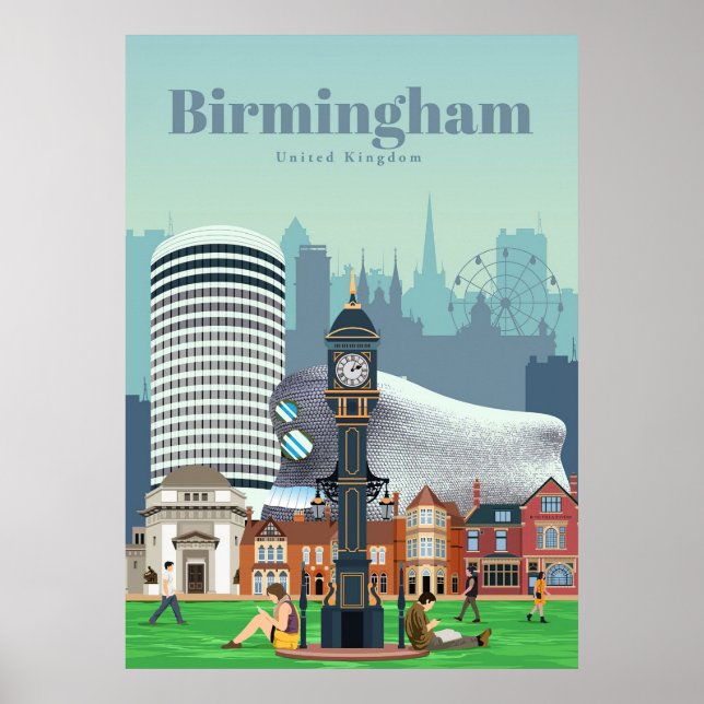 Travel Art Travel i Birmingham Poster (Framsidan)