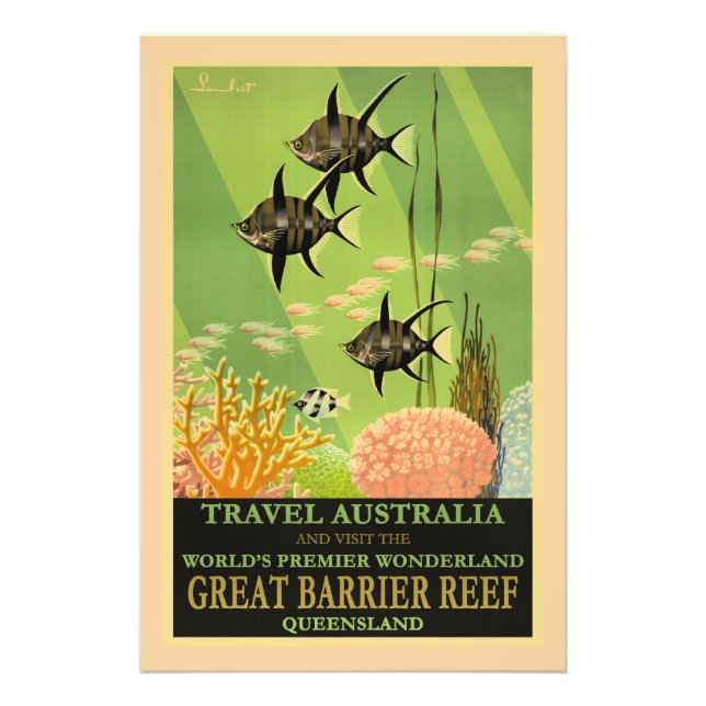 Travel Australia, Great Barrier Reef, Fototryck (Framsidan)