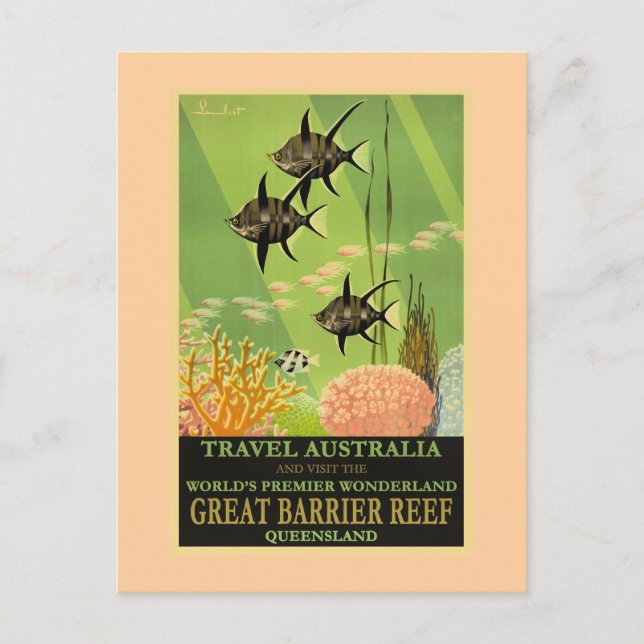 Travel Australia, Great Barrier Reef, Vykort (Framsida)