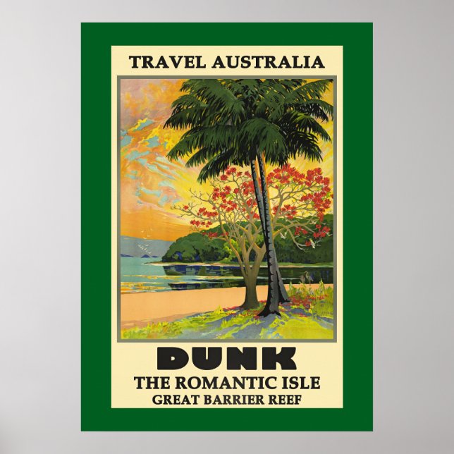 Travel Australia, Underbar Barrier Reef Poster (Framsidan)