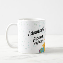 Travel Äventyr Awaits Funny Alpaca Kaffemugg