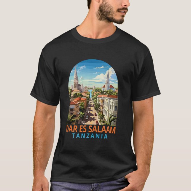 Travel Äventyr Resa prospektering av Dar es Salaam T Shirt (Framsida)