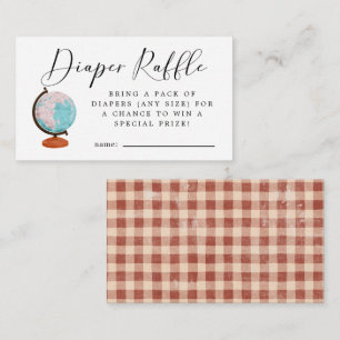 Travel Baby Shower Diaper Raffle Biljett Tilläggskort