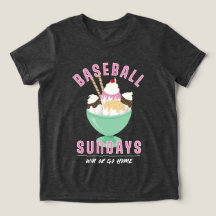 Travel Baseball Söndag Ice Cream T-Shirt