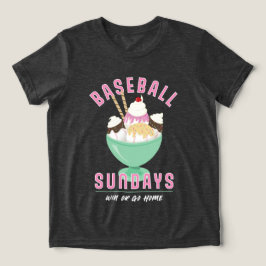 Travel Baseball Söndag Ice Cream T-Shirt