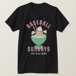 Travel Baseball Söndag Ice Cream T-Shirt