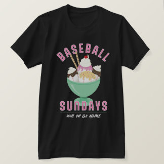Travel Baseball Söndag Ice Cream T-Shirt