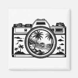 Travel Beach Photography Camera   Magnet