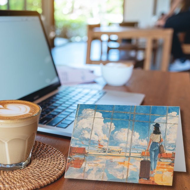 Travel Birthday Airplane Airport Runway Aviation Kort (Skapare uppladdad)