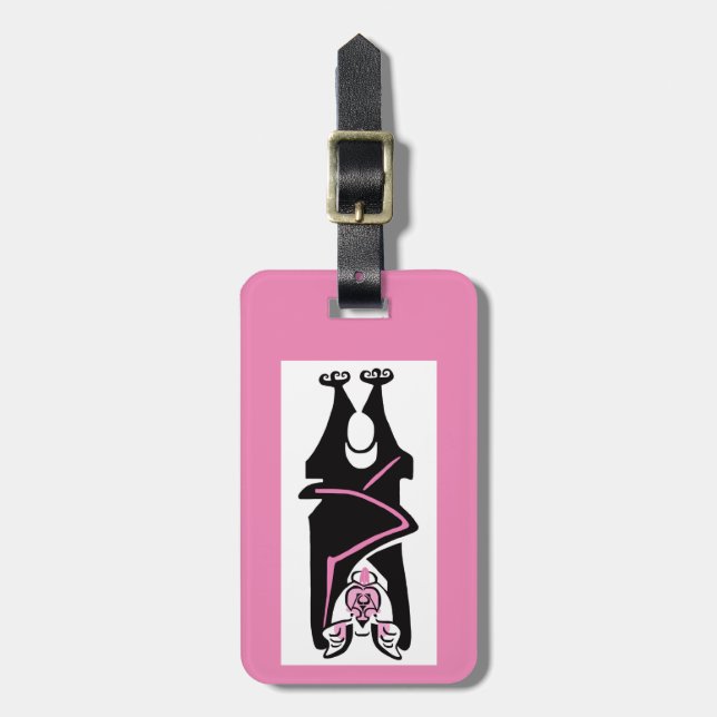 Travel - Black FLADDERMUS-Halloween - Goth-Wildlif Bagagebricka (Vertikal Framsida)