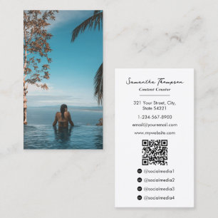 Travel Bloggare Influencer Innehåll Creator Photo Visitkort