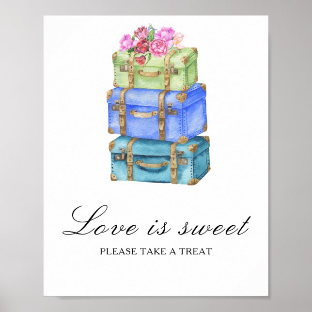 Travel bridal shower Love is sweet Poster (Framsidan)