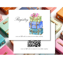 Travel Bridal shower QR code for registry  Tilläggskort