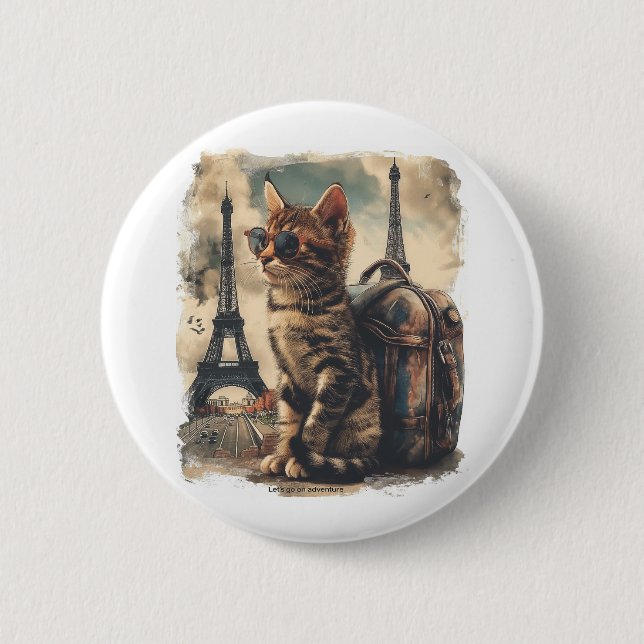 Travel Buddy Cat Knapp (Framsida)