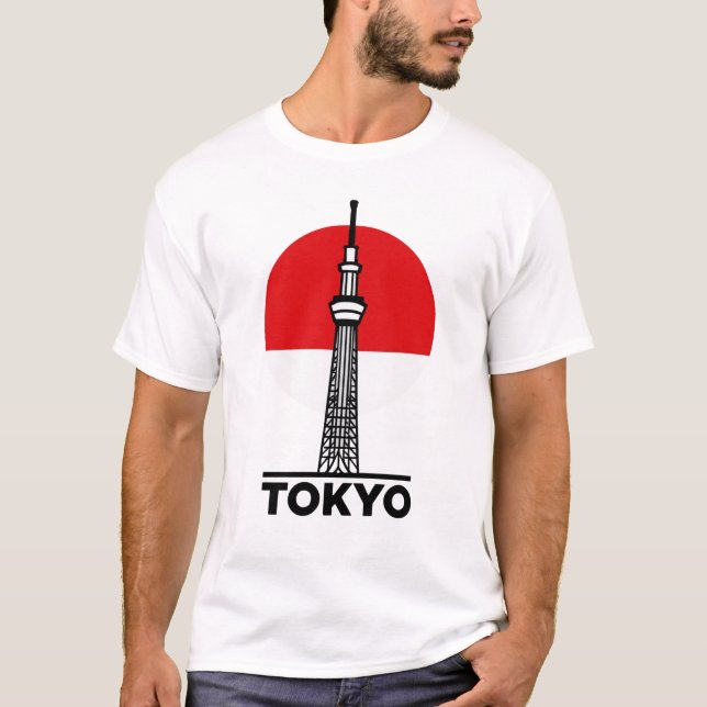 Travel Capital City Tokyo Japan T Shirt (Framsida)