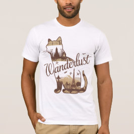 Travel Cat World Landmarks T-Shirt | Wanderlust