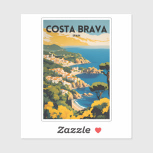 Travel Costa Brava Spanien Klistermärken